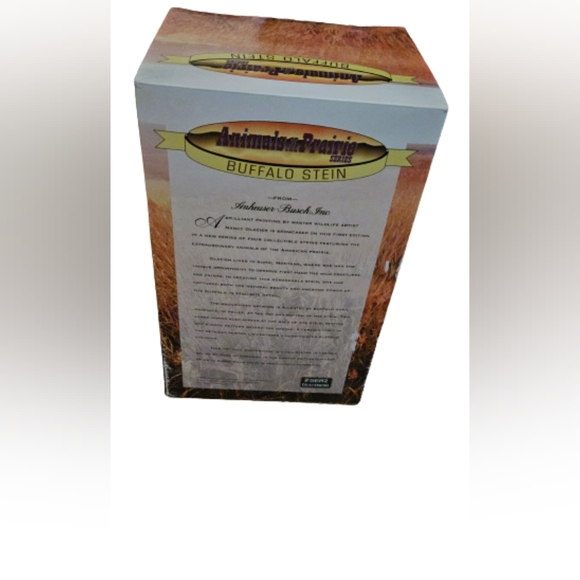 1996 Anheuser Busch "Animals of the Prairie" Raised Relief Stein Buffalo - Picture 9 of 9